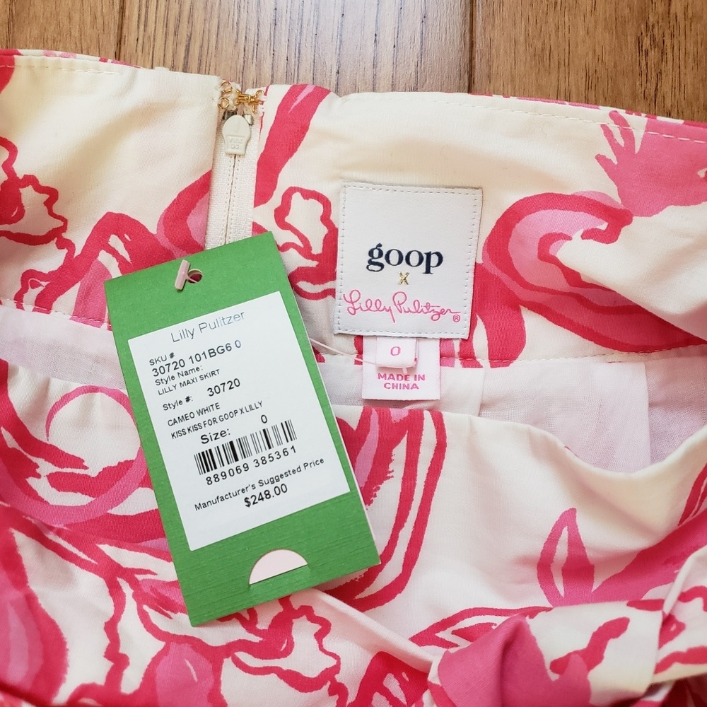 NWT Lilly Pulitzer Goop Kiss Kiss Maxi skirt